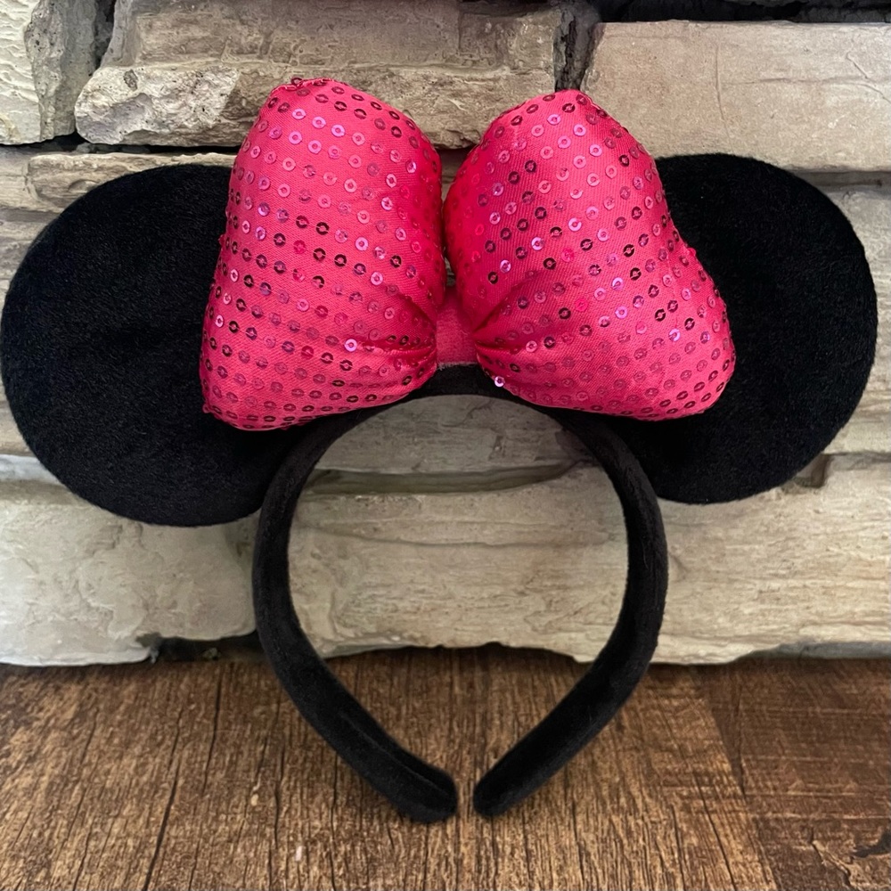 Disney Black and Pink Minnie Mouse Ears Headband